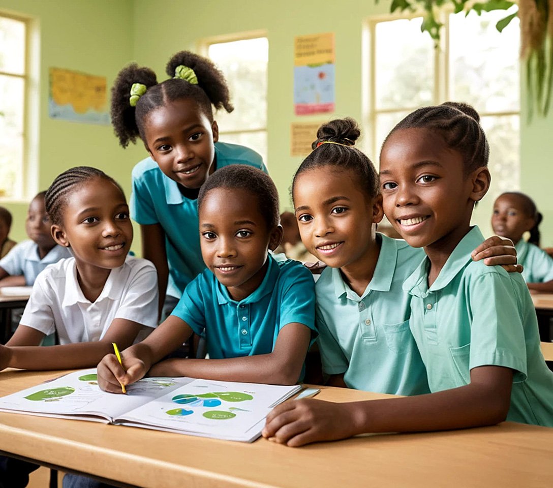 Children studying